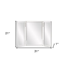 Three Part Hinged Vanity Tabletop Mirror