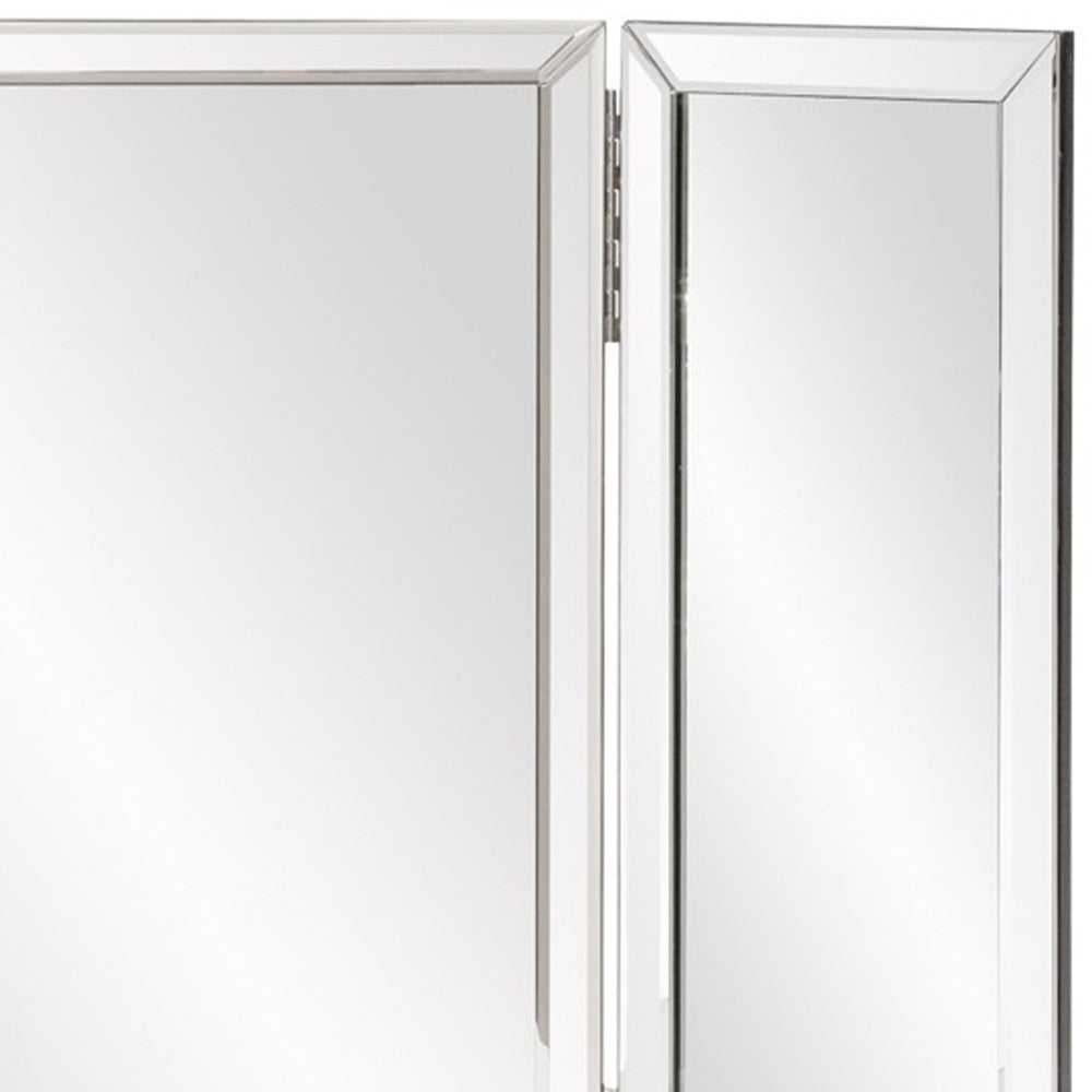 Three Part Hinged Vanity Tabletop Mirror
