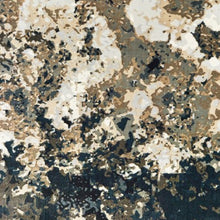 2' X 8' Ivory Navy Abstract Marble Indoor Runner Rug