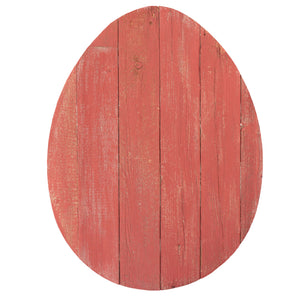 Huevo grande de madera roja de granja rústica de 24"