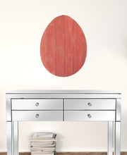 Huevo grande de madera roja de granja rústica de 24