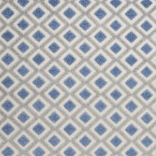 4' X 6' Blue And Gray Geometric Indoor Outdoor Area Rug