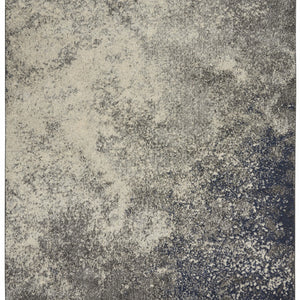 Charcoal And Ivory Abstract Area Rug - 4’ x 6’