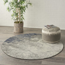 Charcoal And Ivory Abstract Area Rug - 4’ x 6’