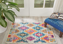 5’ X 7’ Multicolor Ogee Pattern Area Rug