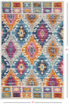 5’ X 7’ Multicolor Ogee Pattern Area Rug