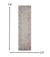 2’ X 3’ Ivory Abstract Striations Scatter Rug