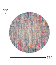 2’ X 3’ Ivory Abstract Striations Scatter Rug