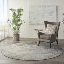Charcoal And Ivory Abstract Area Rug - 4’ x 6’