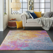 2’ X 10’ Abstract Brights Sunburst Runner Rug