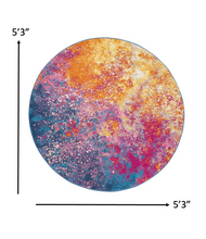 2’ X 10’ Abstract Brights Sunburst Runner Rug