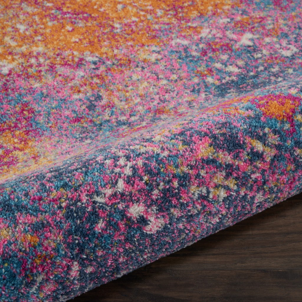 2’ X 10’ Abstract Brights Sunburst Runner Rug