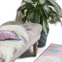 2’ X 6’ Gray And Pink Tropical Flower Runner Rug