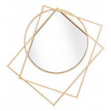 Geometric Overlaps Gold Finish Wall Mirror