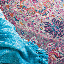 4’ X 6’ Light Gray And Pink Medallion Area Rug