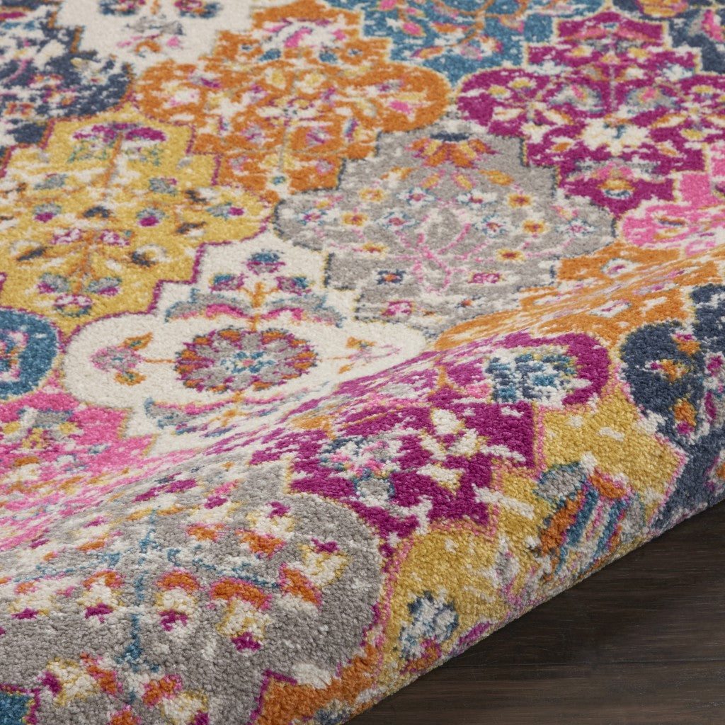 2’ X 3’ Muted Brights Floral Diamond Scatter Rug