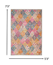 2’ X 3’ Muted Brights Floral Diamond Scatter Rug