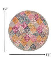 2’ X 3’ Muted Brights Floral Diamond Scatter Rug