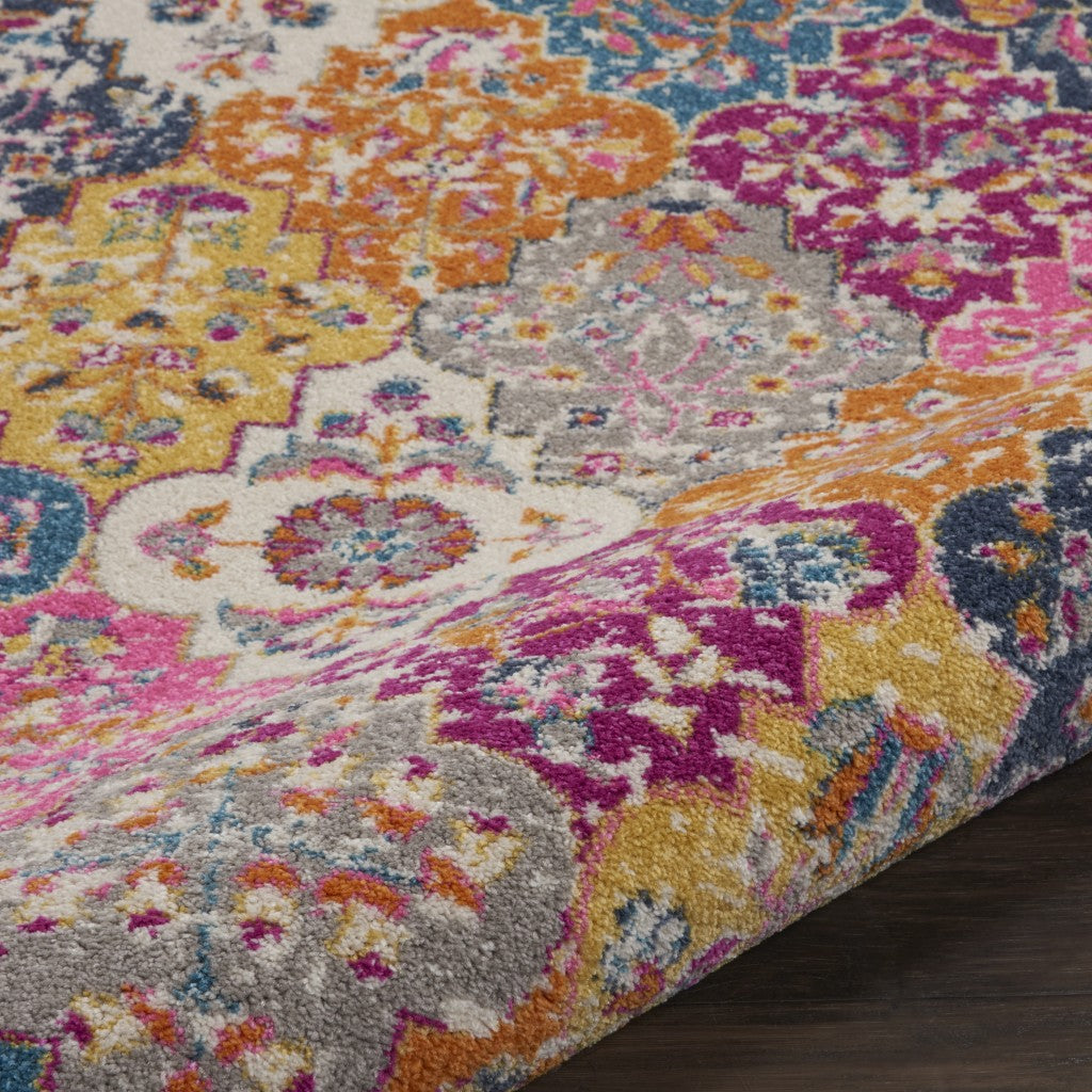 2’ X 3’ Muted Brights Floral Diamond Scatter Rug