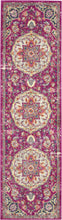2’ X 6’ Pink And Ivory Medallion Runner Rug