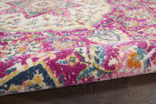 2’ X 6’ Pink And Ivory Medallion Runner Rug