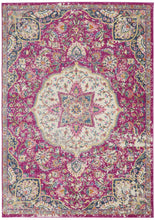 2’ X 6’ Pink And Ivory Medallion Runner Rug