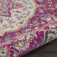 2’ X 6’ Pink And Ivory Medallion Runner Rug