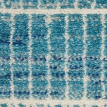 2’ X 3’ Navy Blue Ornate Stripes Scatter Rug