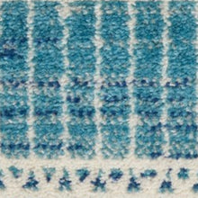 2’ X 3’ Navy Blue Ornate Stripes Scatter Rug