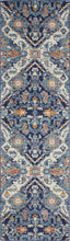 2’ X 3’ Blue And Ivory Persian Patterns Scatter Rug