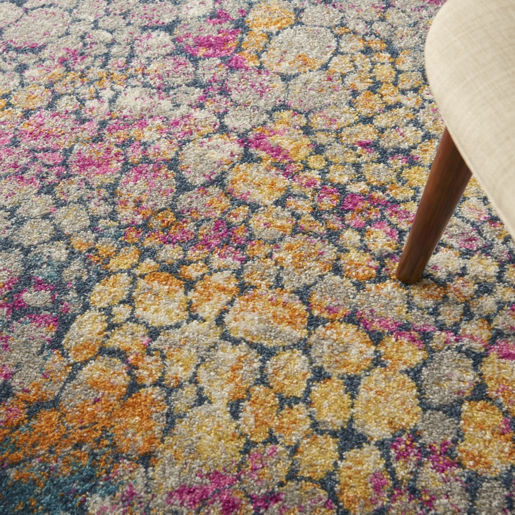 2’ X 6’ Yellow And Pink Coral Reef Runner Rug
