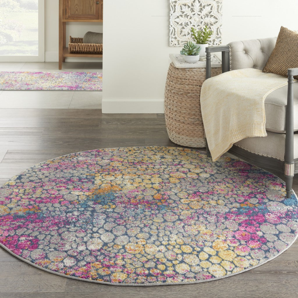 2’ X 6’ Yellow And Pink Coral Reef Runner Rug
