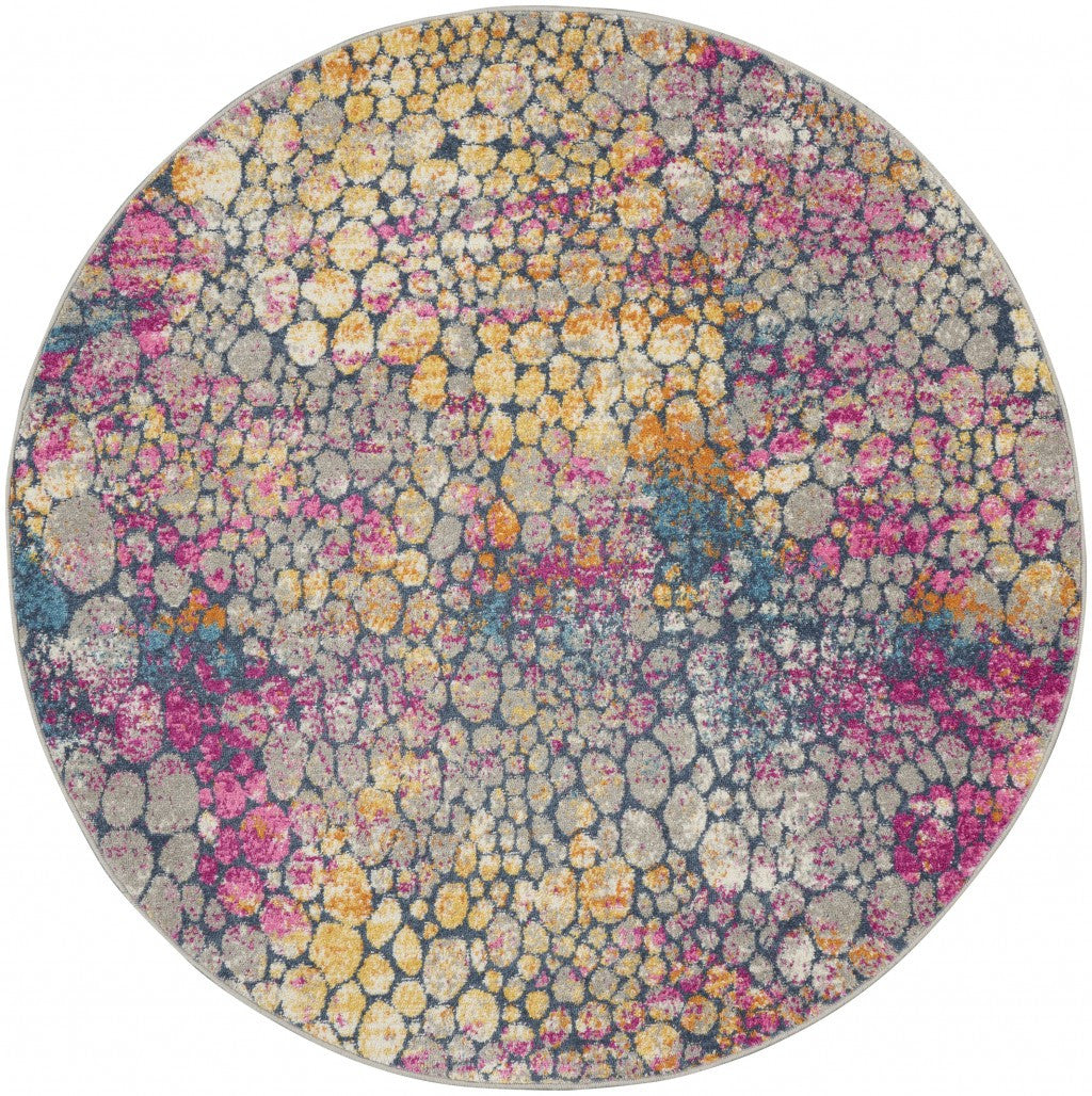 2’ X 6’ Yellow And Pink Coral Reef Runner Rug