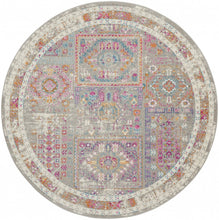 Gray Distressed Ornamental Area Rug - 4’ x 6’