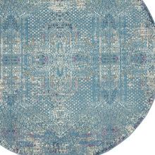 2' X 6' 藍色仿舊徽章長條地毯