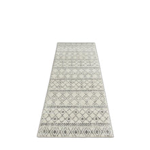2’ X 10’ Ivory And Gray Berber Pattern Runner Rug