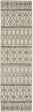 2’ X 10’ Ivory And Gray Berber Pattern Runner Rug