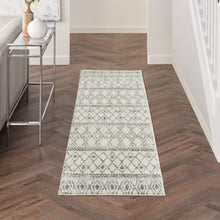2’ X 10’ Ivory And Gray Berber Pattern Runner Rug