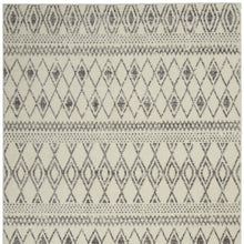 2’ X 10’ Ivory And Gray Berber Pattern Runner Rug