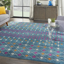 2’ X 3’ Blue Jewels Geometric Scatter Rug