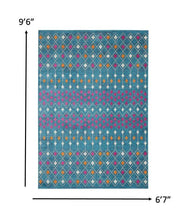 2’ X 3’ Blue Jewels Geometric Scatter Rug