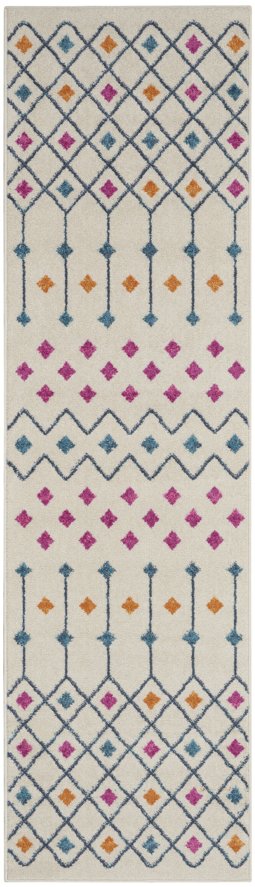 2’ X 3’ Ivory Jewels Geometric Scatter Rug