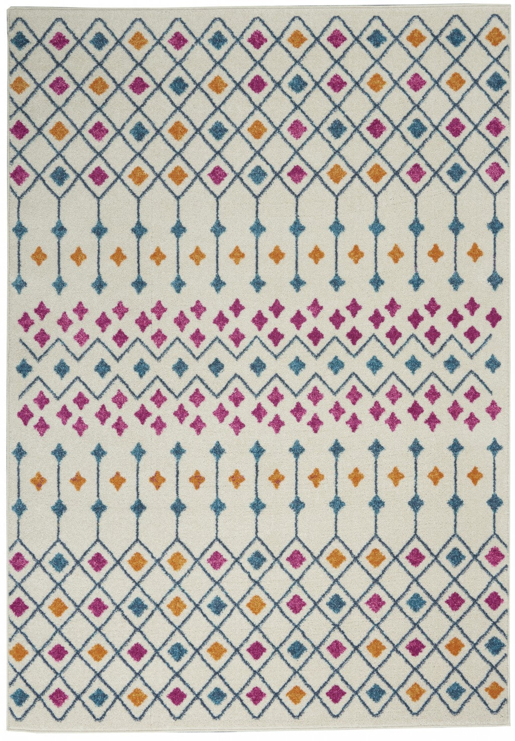 2’ X 3’ Ivory Jewels Geometric Scatter Rug