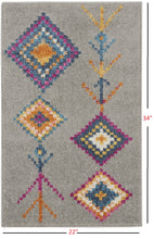 2’ X 3’ Gray And Multicolor Geometric Scatter Rug