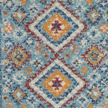2’ X 3’ Blue And Multi Diamonds Scatter Rug
