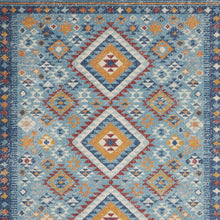2’ X 3’ Blue And Multi Diamonds Scatter Rug