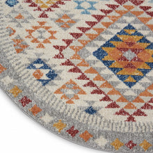 2’ X 6’ Ivory And Red Diamonds Runner Rug