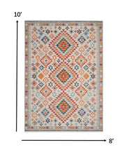 2’ X 6’ Ivory And Red Diamonds Runner Rug