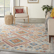 2’ X 6’ Ivory And Red Diamonds Runner Rug