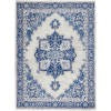 4’ X 6’ Gray And Blue Persian Medallion Area Rug